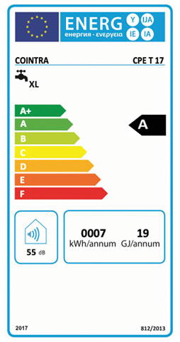 etiqueta de eficiencia energetica calentador cointra premium cpe 17 t